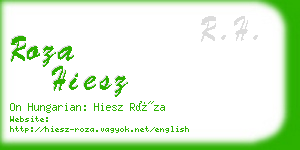 roza hiesz business card